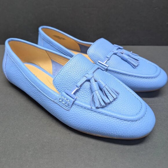 Talbots Shoes - Talbots Women’s Everson Tassel Moccasins Blue Leather Slip On Shoe Size 8.5M EUC